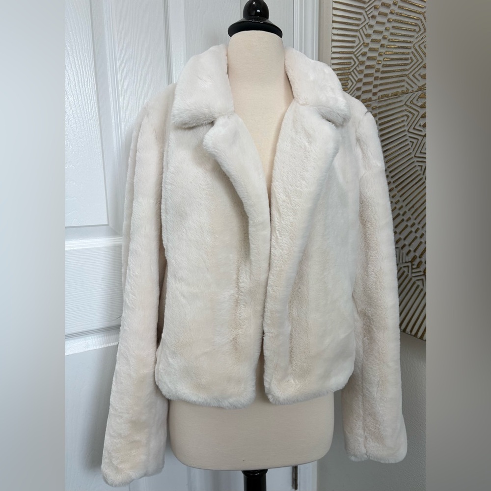 Blank NYC Cream Teddy Jacket